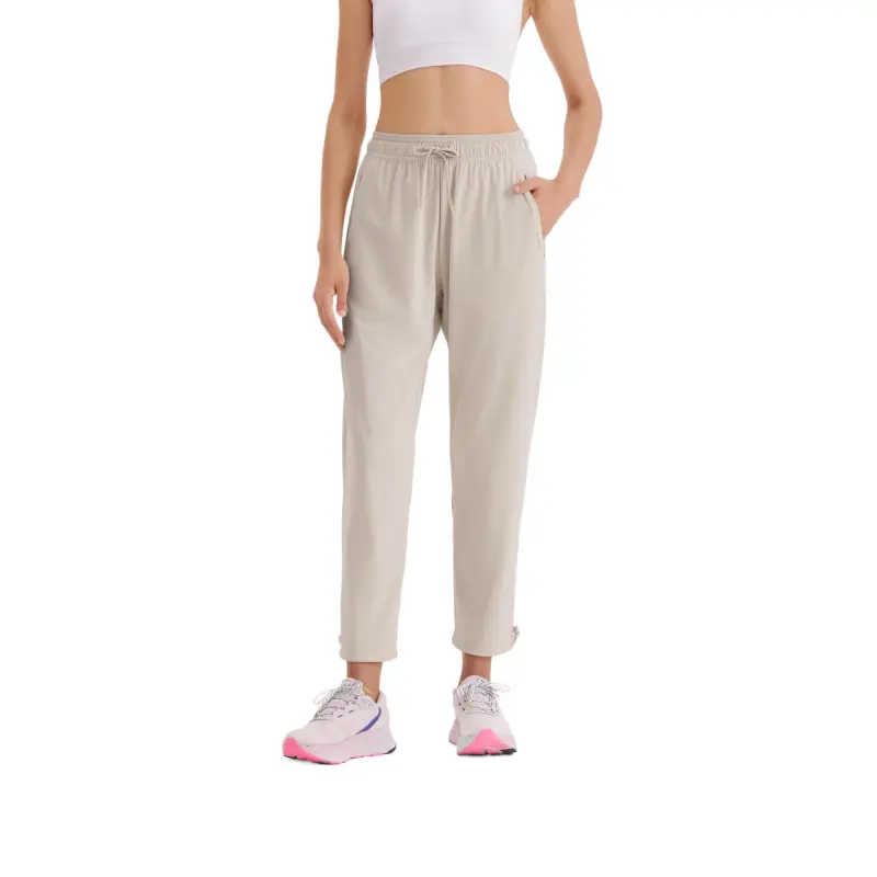 DECATHLON 500 Series Casual Pants Women's Light White Lime Gray-1