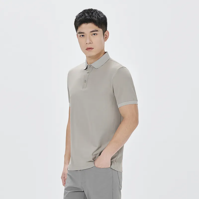 LESS IS MORE Polo Shirt Men's Gray Khaki 24XTX6242Y-5