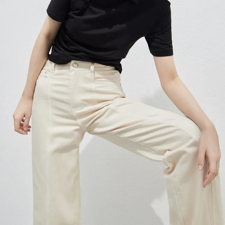 MO&CO Jeans Women's Beige Apricot-5