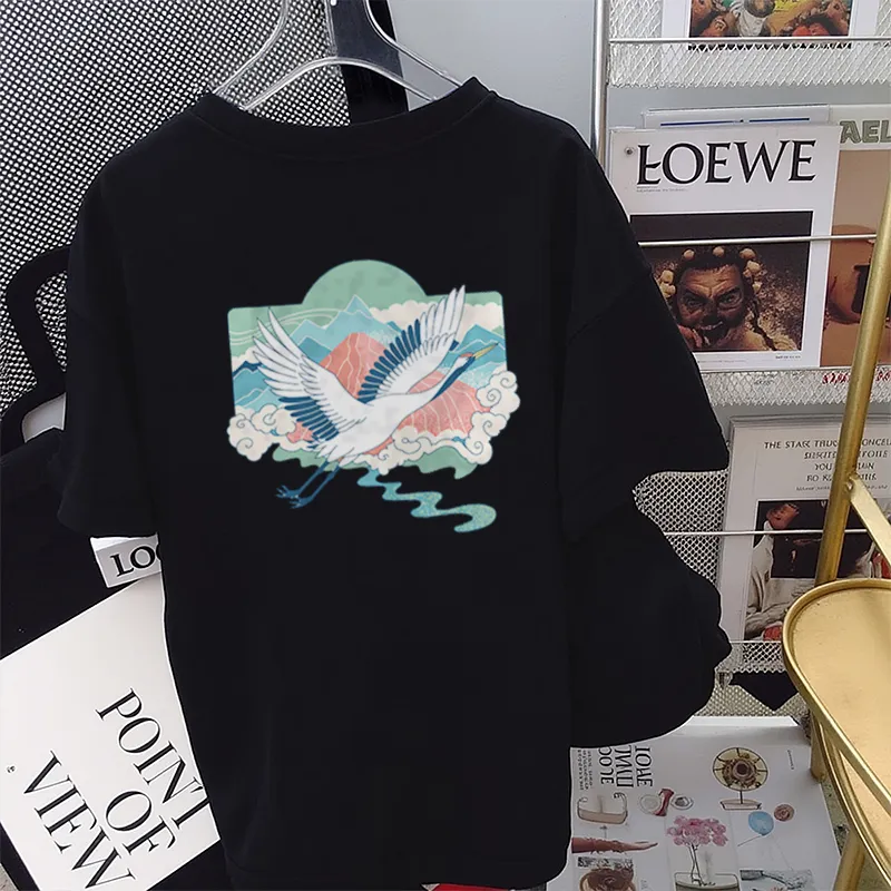 FAIRWHALE Drop Shoulder Sleeve T Shirt Women's-5