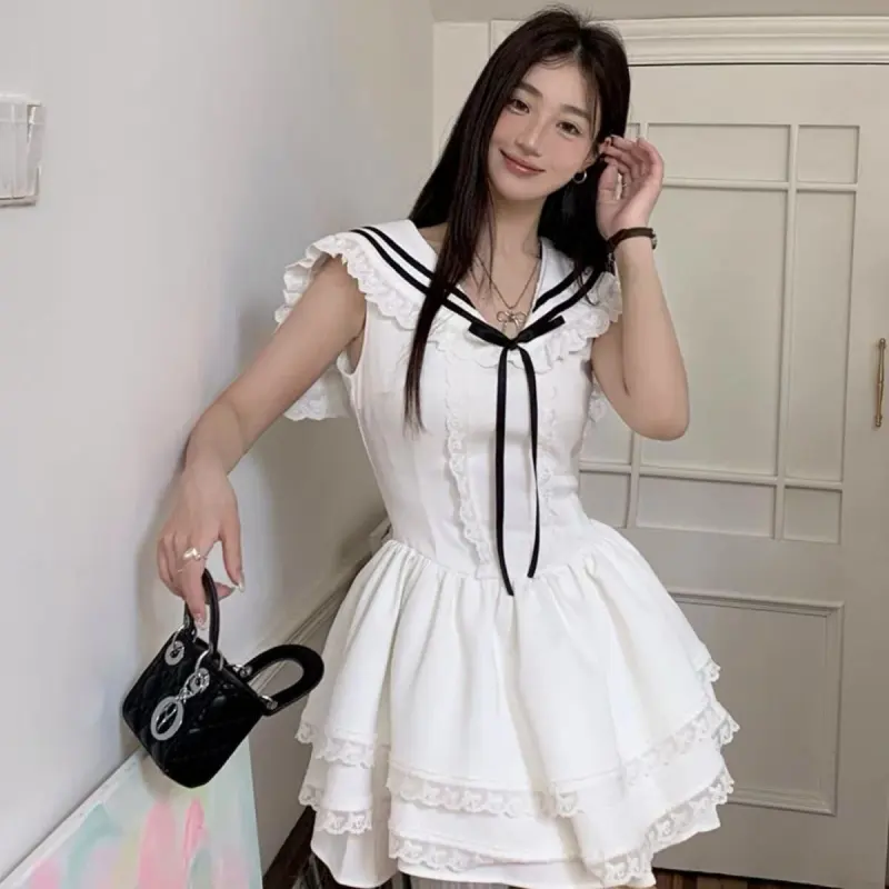 BEAUTIFUL CONFESSION Sleeveless Dress Women's White-2