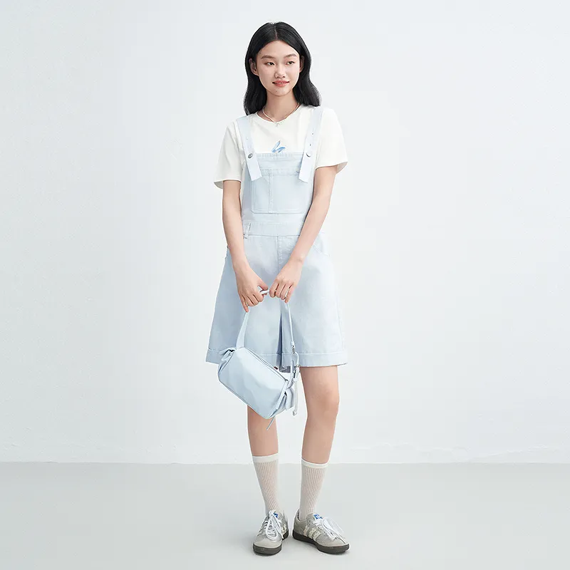 LEDIN Denim Shorts Women's Ice Bay Blue In Stock-3