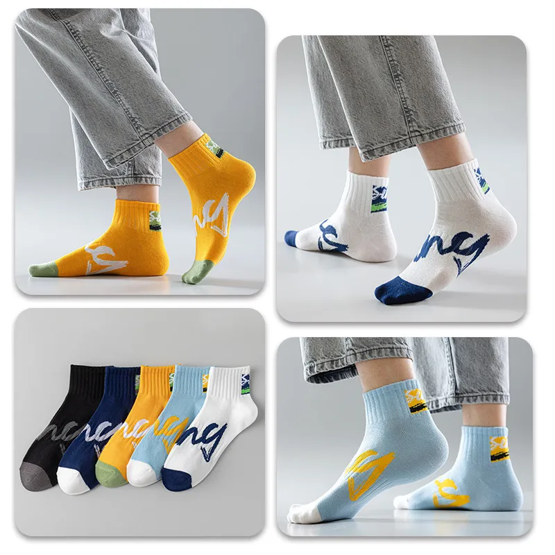 Gentle Welcome Basketball Socks Men's 5 Pack-3