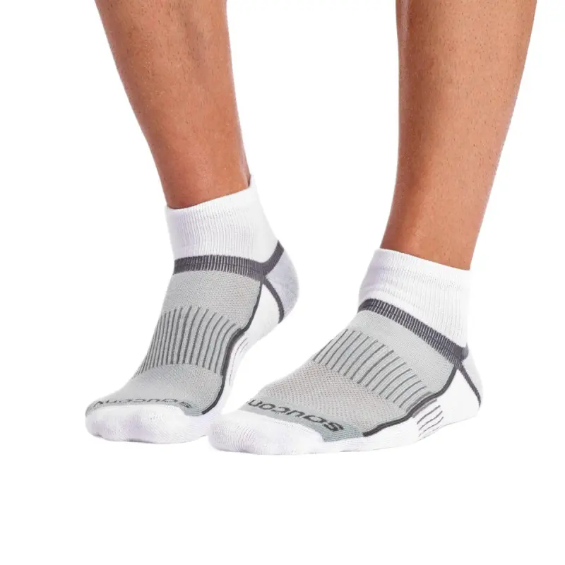 Saucony Inferno Quarter RunDry® Pro Airmesh Mid-Calf Socks Men's 3 Pack White-3