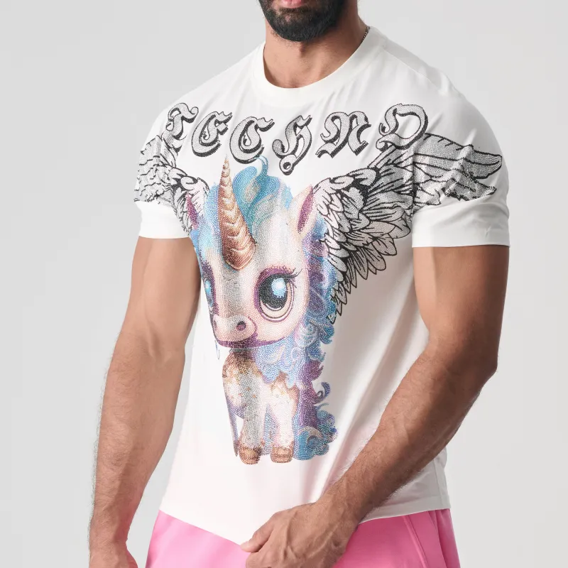 TCH T Shirt Unisex White With Silver Logo-2