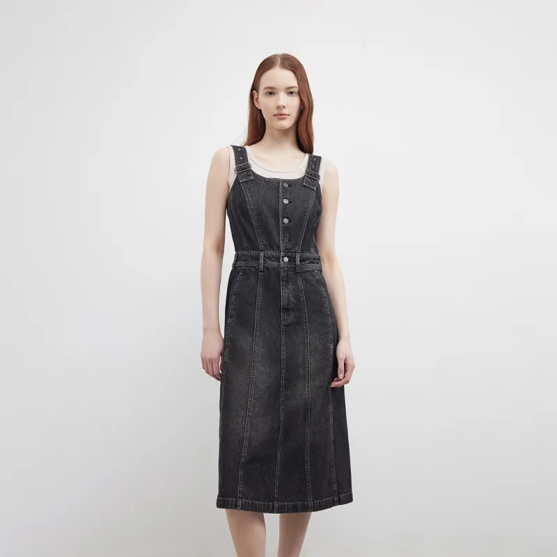 ONLY Slip Dresses Women's Dark Denim Gray-4