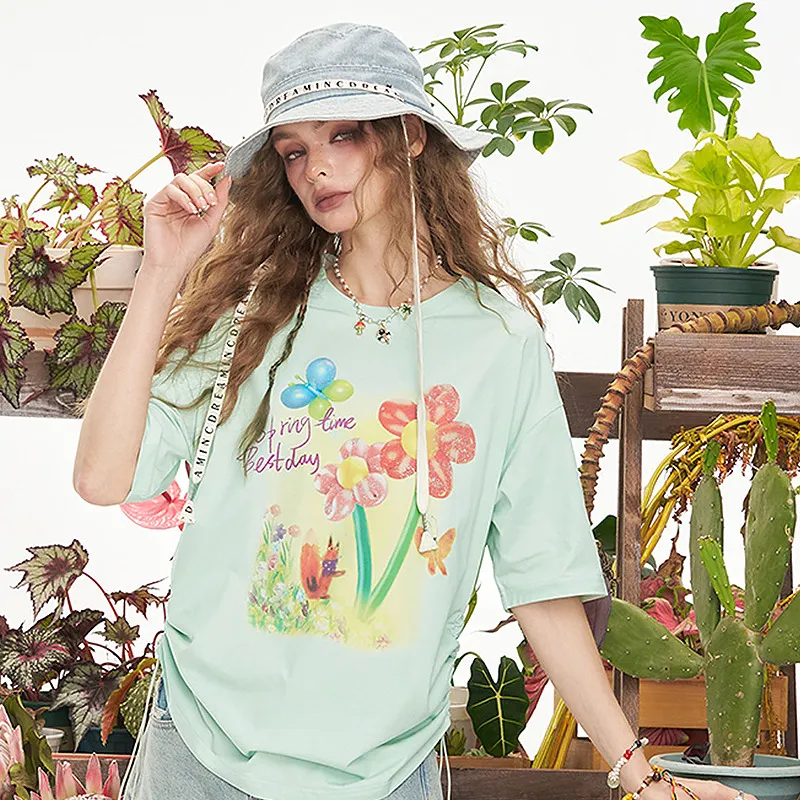ELF SACK T Shirts Women's Fox Mint Green-3