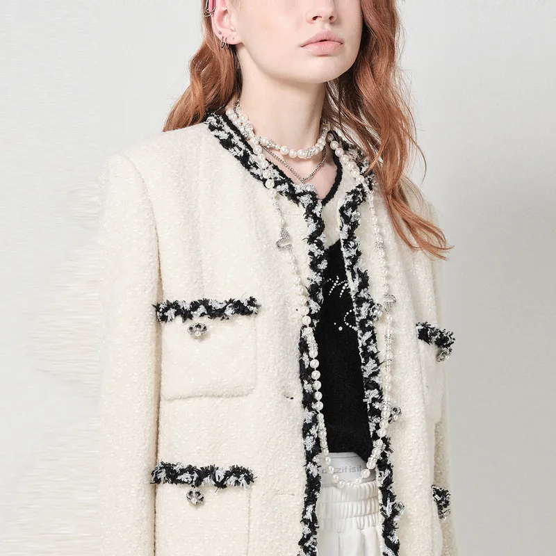D'zzit Cropped Coat Women's White-2