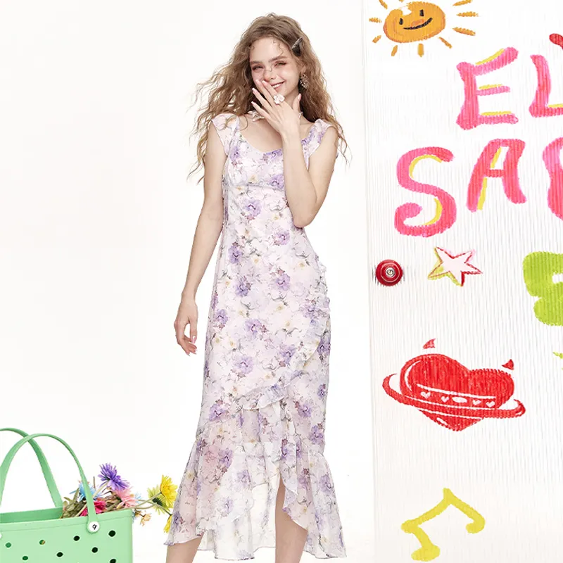 ELF SACK Slip Dress Women's Dreamy Purple-1