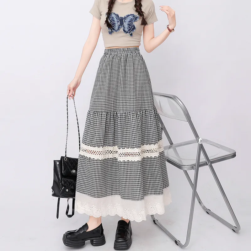 XIANSINIAO Casual Long Skirt Women's-1