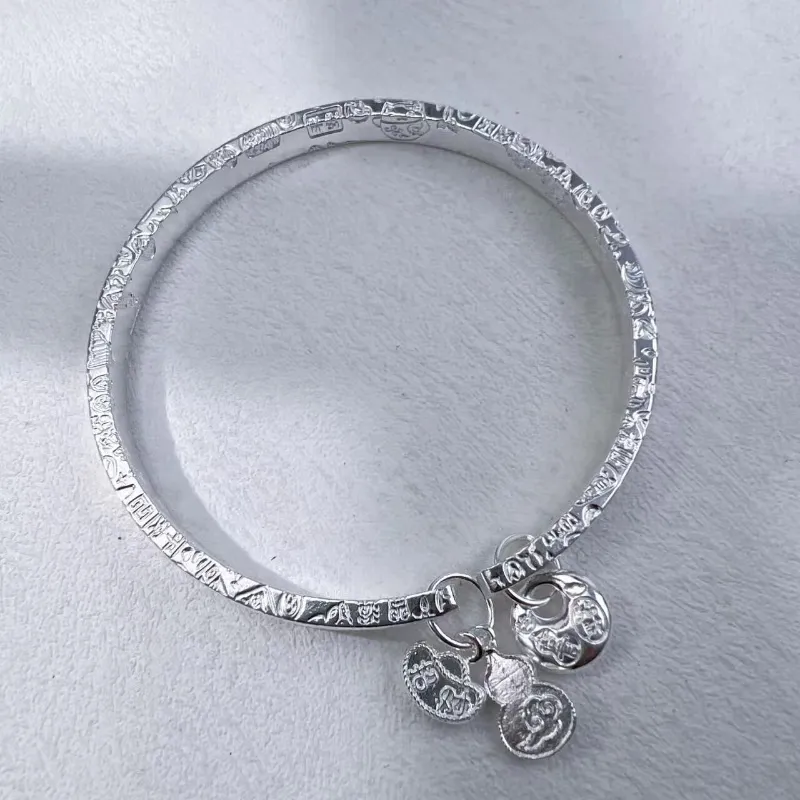 FUYUFU 999 Fine Silver Sterling Silver Bracelets Unisex-4