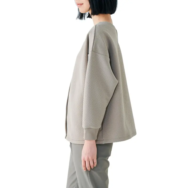 Mizuno Breath Thermo Ripple Quilt 2WAY Velvet feel Coat Women's-5