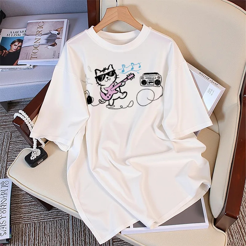 FAIRWHALE Drop Shoulder Sleeve T Shirt Women's-2