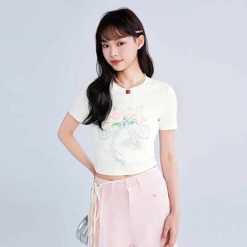 LEDIN T Shirts Women's White-3
