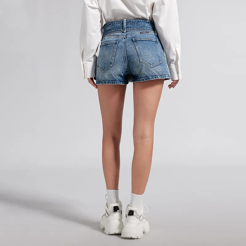 Miss Sixty Denim Shorts Women's Gray Blue-3