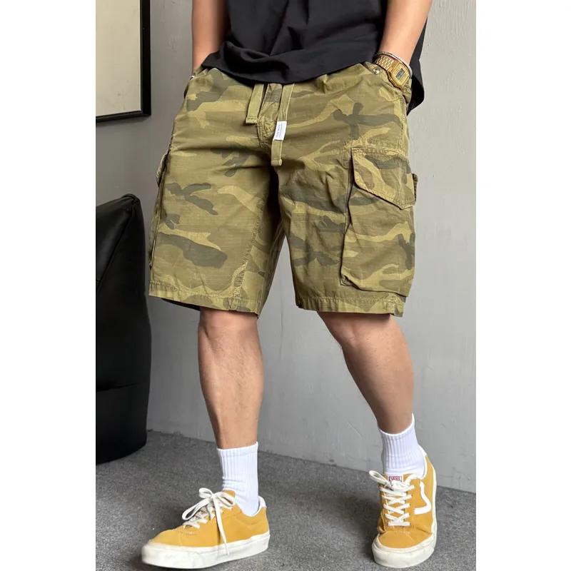 ZHANDASHUAI Summer Cargo Shorts Unisex Army Green-1