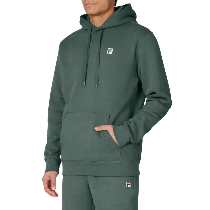 FILA Classic Pullover Hoodie Sweatshirt Men's Dark Green 300-1