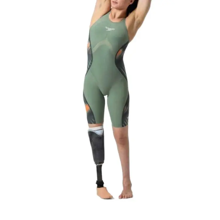 Speedo One piece Swimsuit Women's Green/Orange-4