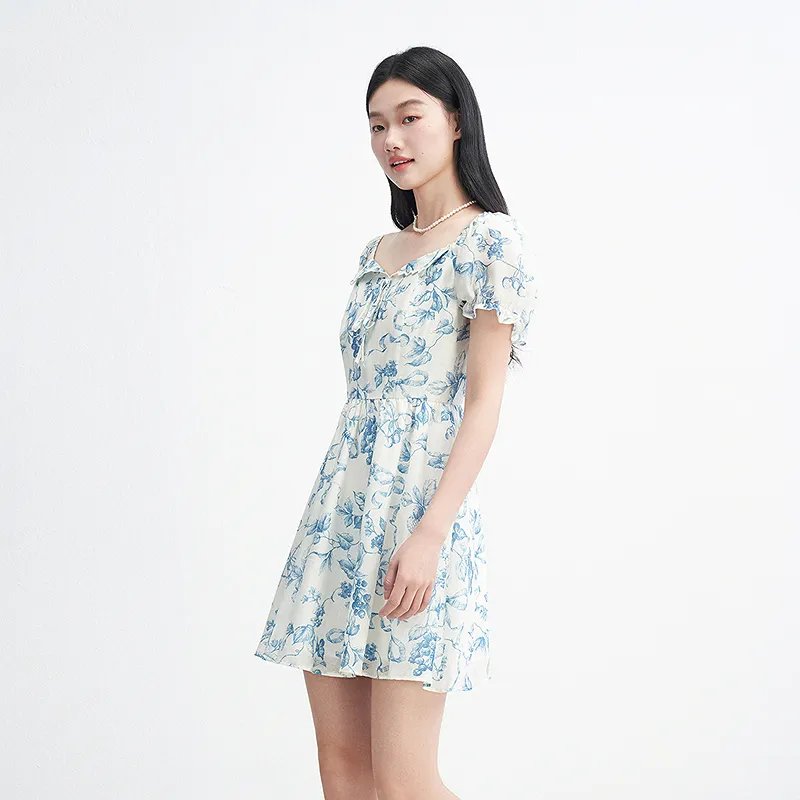 LEDIN Short Sleeved Dress Women's Sail Blue-5