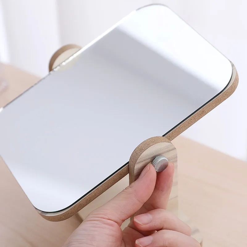 Love Of Wormwood Wooden Single Sided Tabletop Mirror 25.5*22*9cm-3