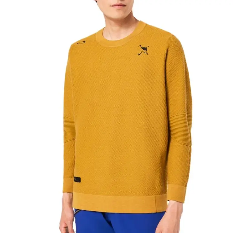 Oakley Skull Surface Sweater Crew Sweater Men's Ginger Yellow-6
