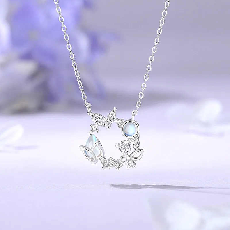 YINGNIXINDONG 925 Sterling Silver Necklaces Women's-3