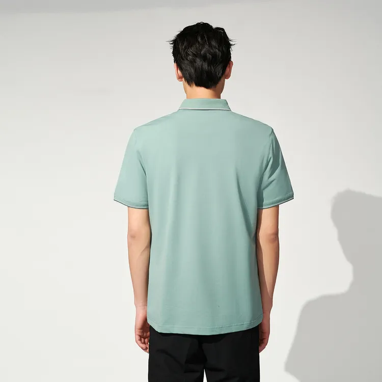 HLA Polo Shirts Men Cooling Antibacterial Anti Mite Lake Green F4-2