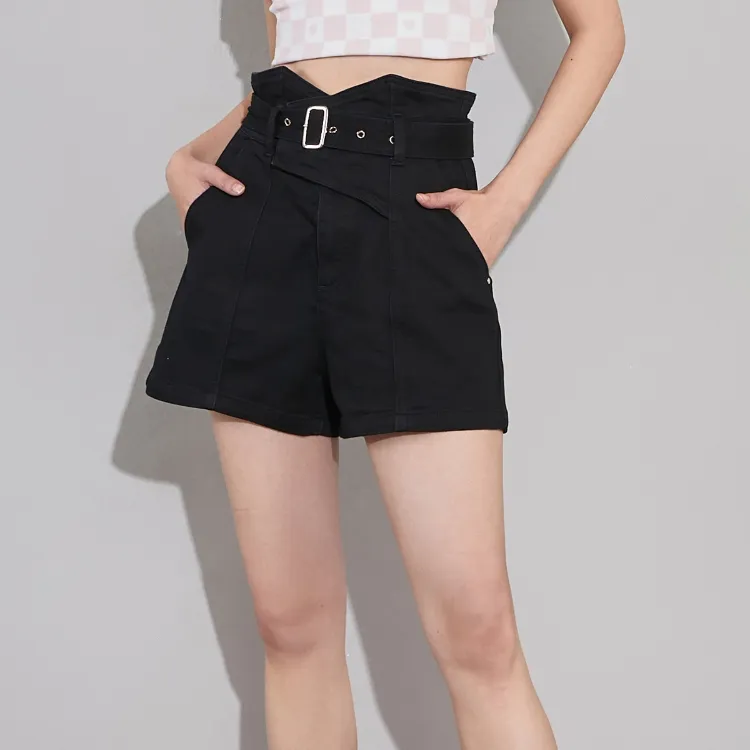 ONLY Denim Shorts Women's Black Denim-2