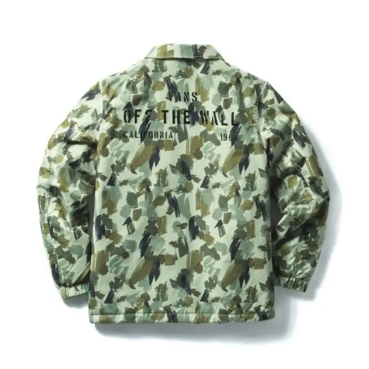 Vans BRUSHES COACHES JKT Jackets Coats Men's Green-1