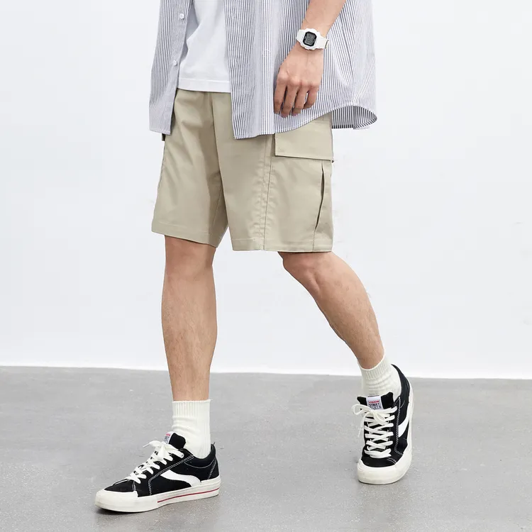PEACEBIRD MEN Cargo Shorts Men Khaki-3