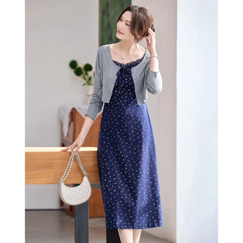 TERRE BLEUE Two Piece Skirt Sets Women's-2