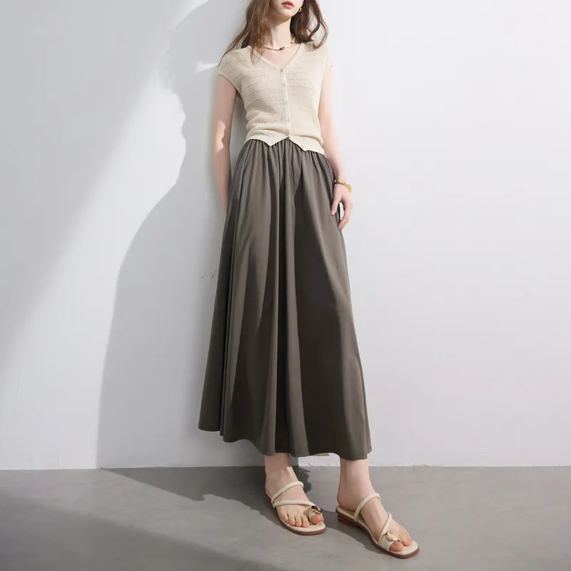3COLOUR Casual Long Skirt Women's-2