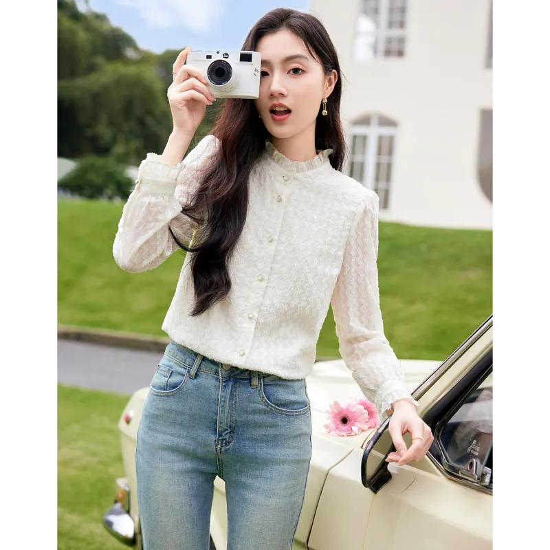 Like The Age Of Water Spring Sweatshirt Women's Ecru-1
