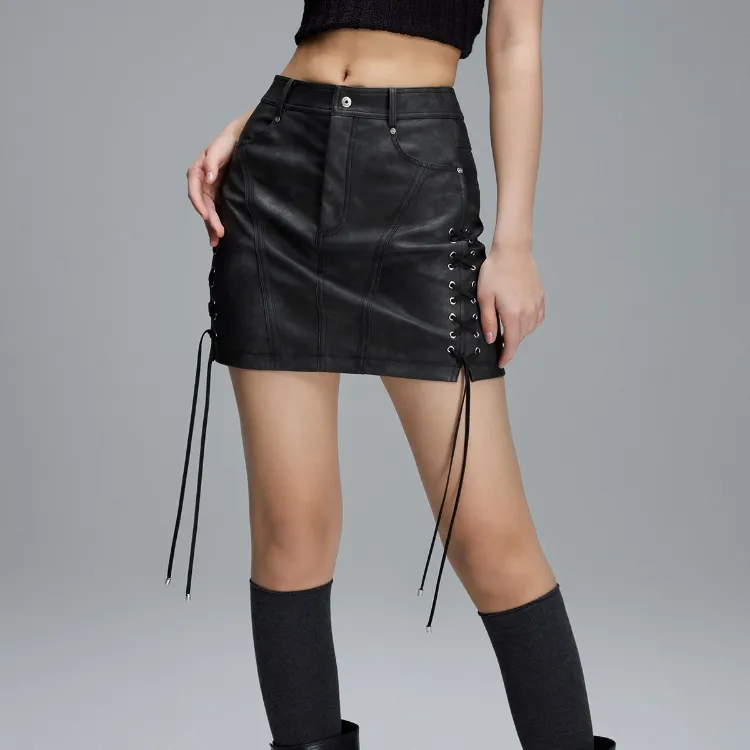 ONLY Leather Short Skirts Women's-2