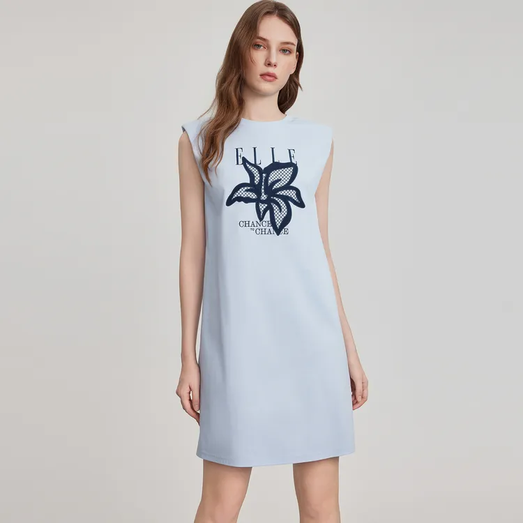 ELLE Sleeveless Dresses Women's Blue-6