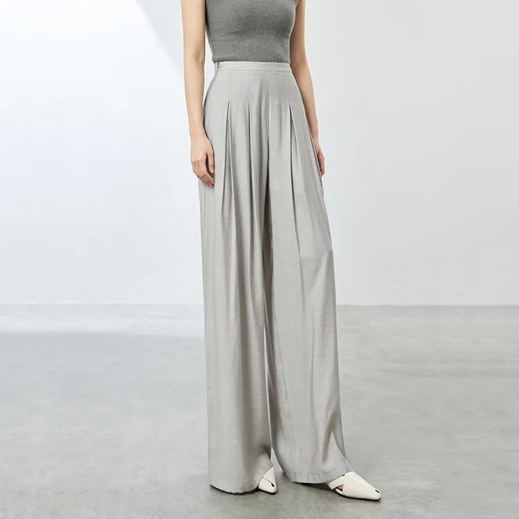 SENTUBILA Casual Pants Women's Frost Gray-3