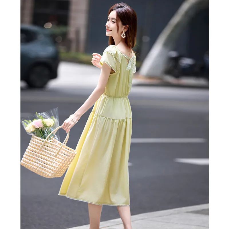 Still Quiet Short Sleeved Dress Women's-3