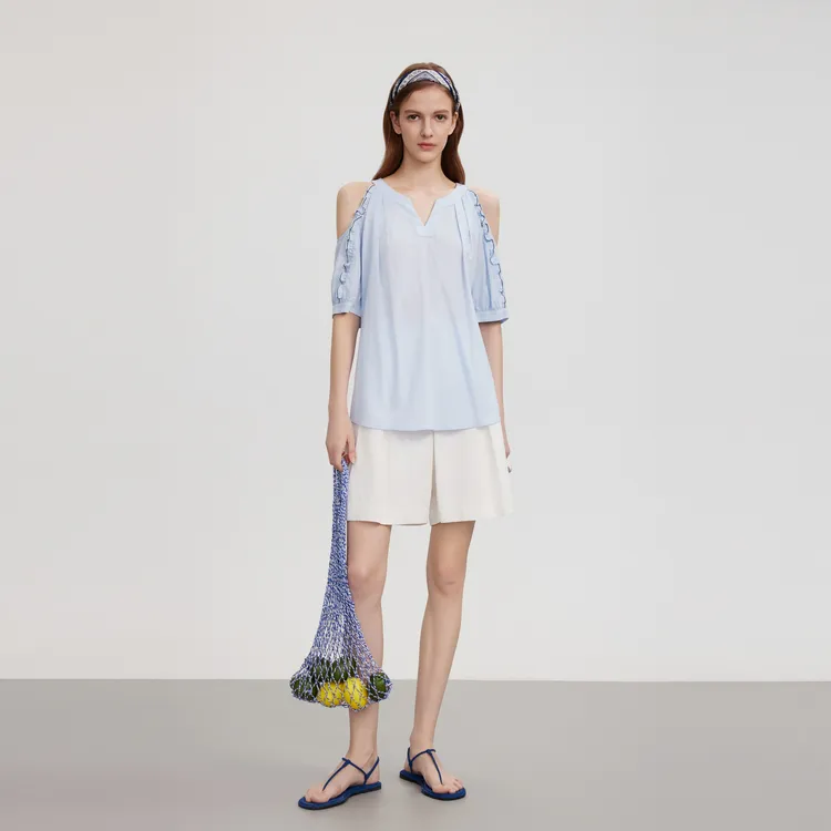 ELLE Shirts Women's Blue-5