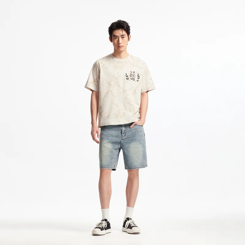 JACK JONES· Denim Shorts Men's E42 Medium Denim Blue-3