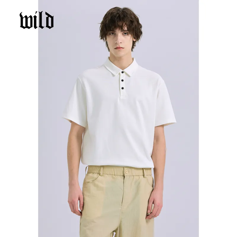 WILD LEADER Polo Shirts Men Minimalist White[TW5118295]-1