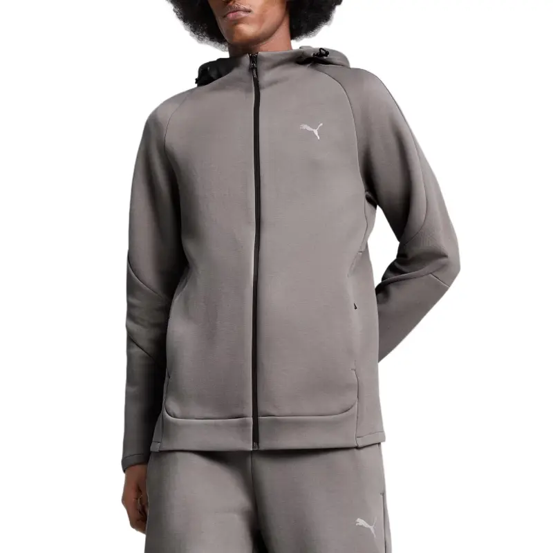 PUMA EVOSTRIPEhoodie Jacket Men's Gray Brown-2