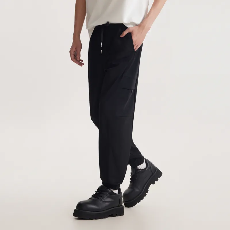 Cabbeen Casual Pants Men's Coal Black-4
