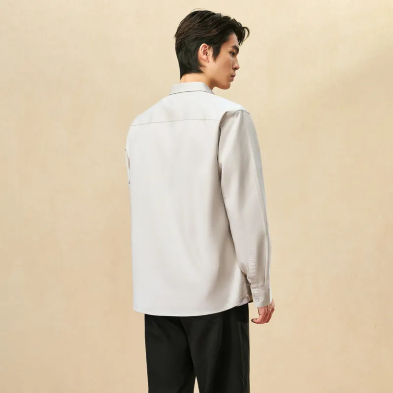 HLA Shirts Men Light Gray 8A-4
