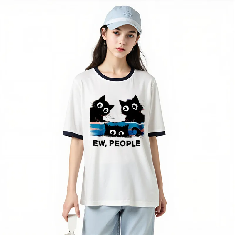 FAIRWHALE Drop Shoulder Sleeve T Shirt Women's-2