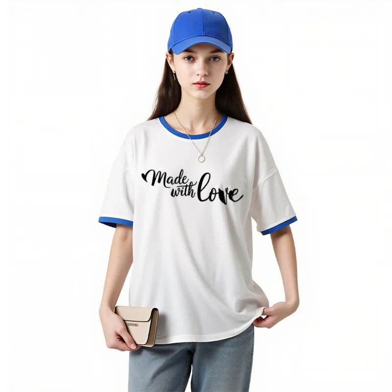 FAIRWHALE Drop Shoulder Sleeve T Shirt Women's-14