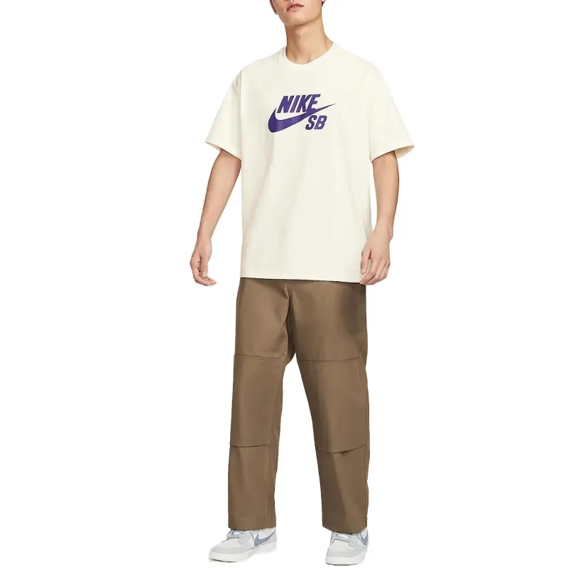 Nike T Shirts Men Beige-2
