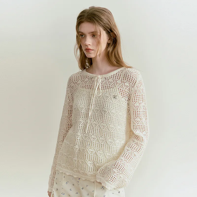LEDIN Knitwear Women's Mist White-2