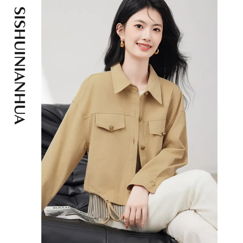 Like The Age Of Water Fall Velvet feel Coat Slim Fit Women's Yellow-3
