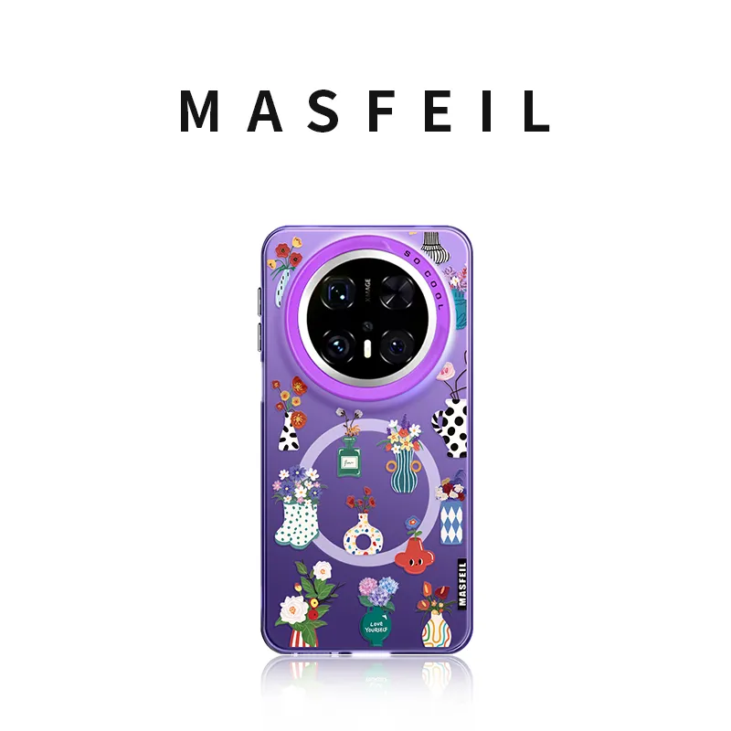 Marsfield Acrylic Material Soft Edge Magnetic Artistic Vase Phone Cases Compatibility Huawei Mate 70/60/50 Pro-2