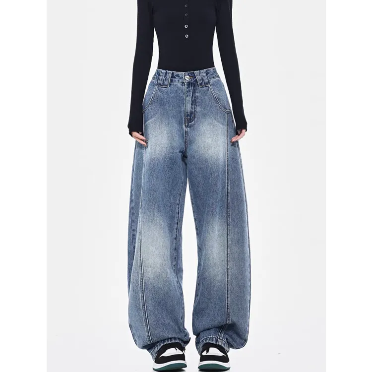 XIANSINIAO Jeans Women's Blue-2